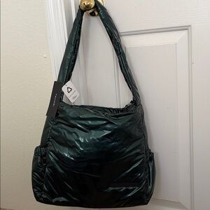 Tahari Shiny Emerald Green Shoulder Bag